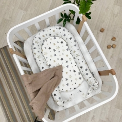 Cuib de somn - Protecție pentru co-sleeping Baby Nest Călătorii prin Stele Gri
